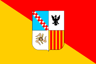 Sicilian nacionalist Flags 60 x 90 cm AZ FLAG Sicily Independentist Flag 2' x 3' for a Pole Banner 2x3 ft with Hole